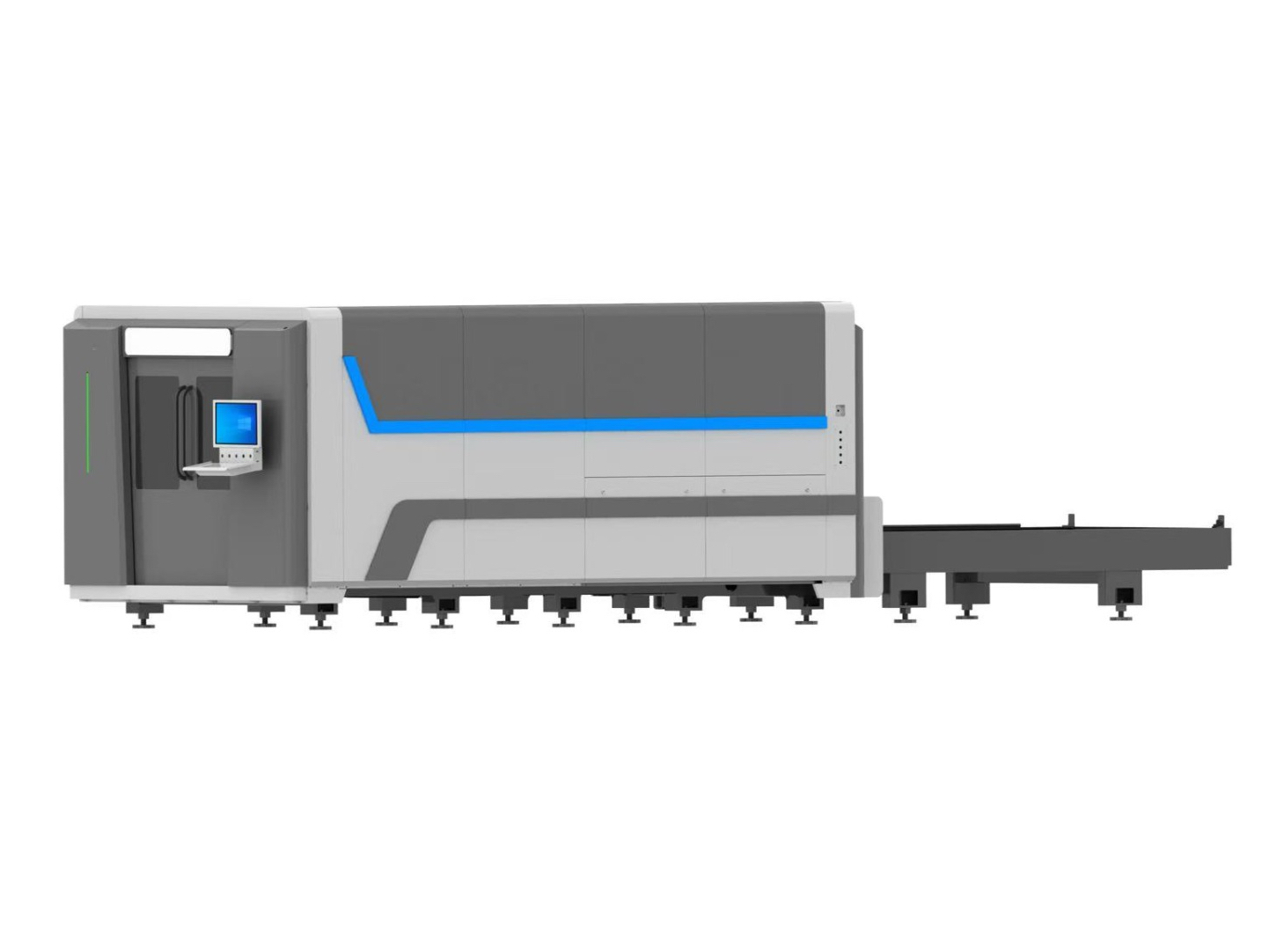 ปิดล้อมอย่างสมบูรณ์ด้วยไฟเบอร์ไฟเบอร์ตัดเครื่องตัดเลเซอร์สูง